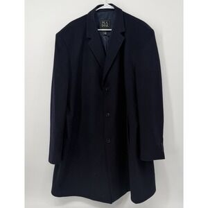 Jos. A. Bank Executive Navy Blue Wool Blend  Overcoat Jacket Mens Size‎ 52R